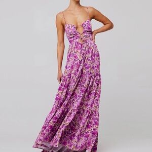 Floral Purple Maxi Dress